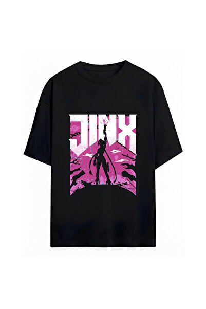 SVART WEAR Jinx Arcane Printed Unisex Oversize 100% Cotton T-Shirt