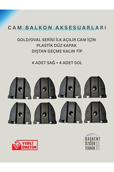 CADDE CAM BALKON GOLD/OVAL SERİ CAM BALKON İLK AÇILIR DÜZ KAPAK TAKIMI