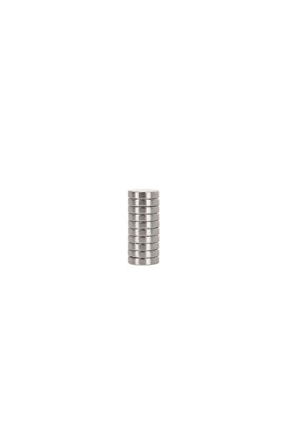 GEKO Set de magneți cilindrici din neodim, 8 x 2 mm, 10 elemente, G02428