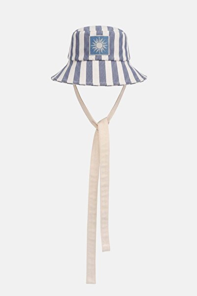 Reflect Studio Güneş Herringbone Bucket Hat - Light Blue