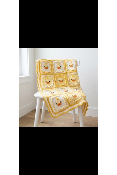 ARTTMACRAME بطانية أطفال محبوكة يدويًا - ناعمة وأنيقة ودافئة لحديثي الولادة |...