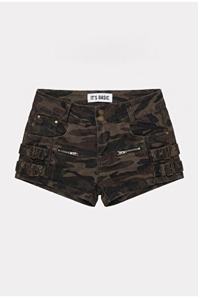 it's basic Women's Camouflage Super Mini Special Design Denim Shorts
