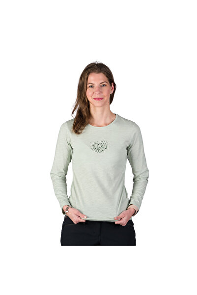 NORTHFINDER TR-6074OR tricou de damă din bumbac organic slub NUUTTI, Verde