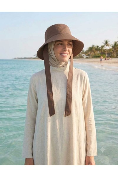 Benitto Women قبعة دلو نسائية قابلة للربط - قبعة شاطئ واقية من الشمس، تناسب قبعة البونيه 7045