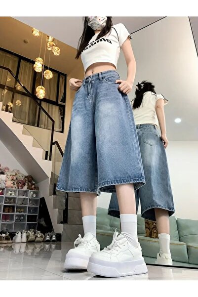 DENOKMODA Y2K YIKAMALI JEAN ŞORT BERMUDA/ŞORTOLON