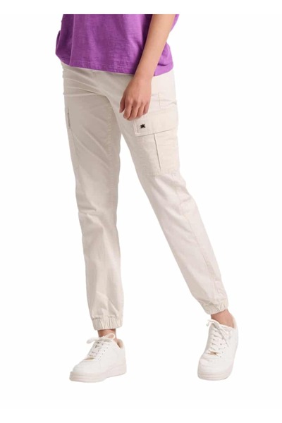Funky Buddha Παντελόνι Cargo FBL009-101-02 – Chalk - s