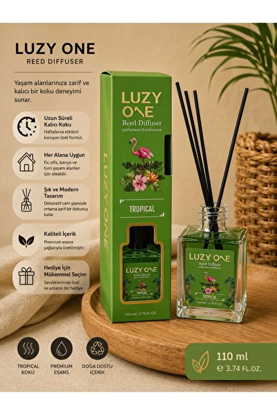 Luzy One Nariba oda Kokusu reed diffure 110 ml uzun süre kalıcı TROPİCAL