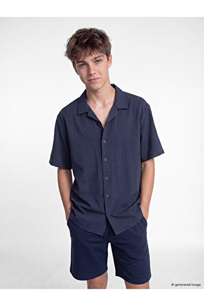 LC Waikiki I Striped Embroidered Boys' Shirt from Freezen Store