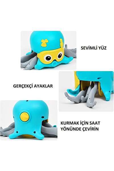 tutobaby Sevimli Kurmalı Ahtapot Oyuncak (Emekleme ve Banyo Arkadaşı)