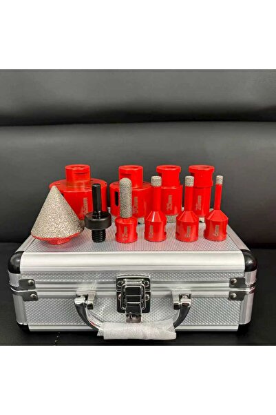 SENBANG 17 Parça Elmas Panç Seti Vakum Brazed Elmas Delme Ucu Seti M14 Adaptö...