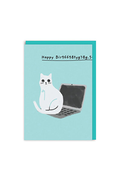 Ohh Deer بطاقة بريدية بتصميم كين ذا كات مقاس A6 Happy Bir9669.. لابتوب 5173