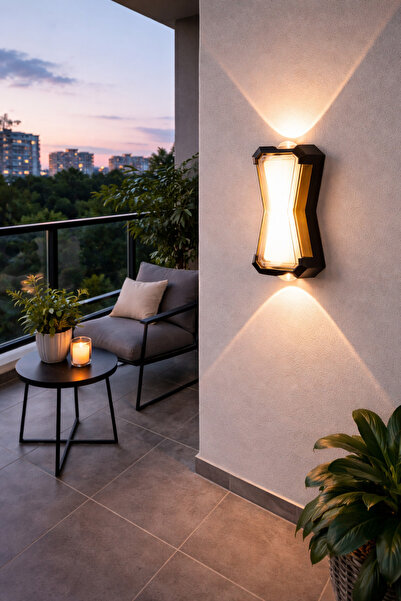 iTin Aplică LED AX216 de Exterior si Interior, 2 Surse x 10W, Metalic, Negru,...