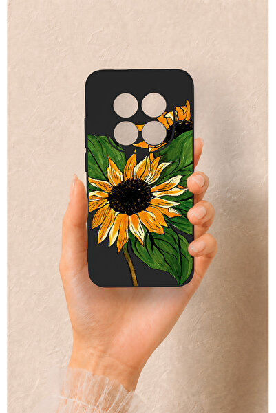 Vip Case Redmi Note 15 Pro 5G Uyumlu Ay Çiçeği Desenli Silikon Kılıf