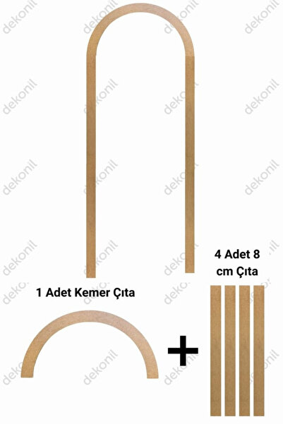 Dekonil Pinterest MDF Kemer Duvar Çıtası Boyanabilir Dekoratif Duvar Paneli 96x248 cm