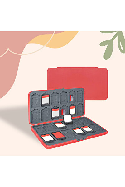 Choice7 Red Suitable for Switch1/2 Lite/OLED game card storage box, can hold ...