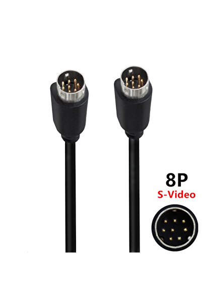 Choice7 كابل ميني DIN مستقيم بطول 50 سم، كابل صوت/فيديو ميني DIN 8PIN، كابل S...