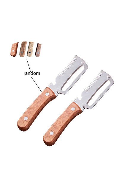 Choice1 2PCS Random wooden Stainless Steel Vegetable Peeler with Wooden Handl...