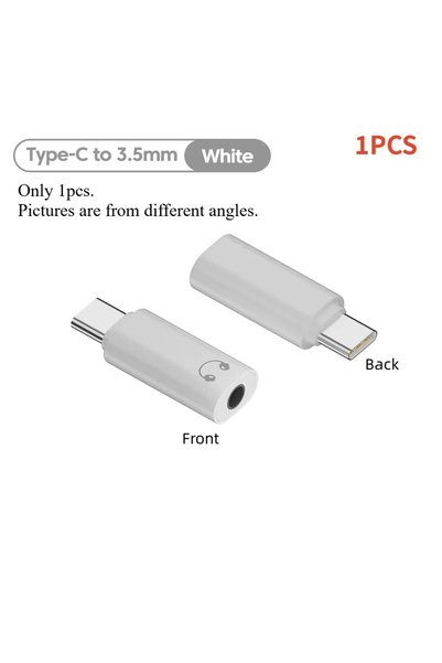 Choice19 محول صوت USB نوع C إلى مقبس 3.5 ملم أبيض اللون، محول USB C إلى مقبس ...
