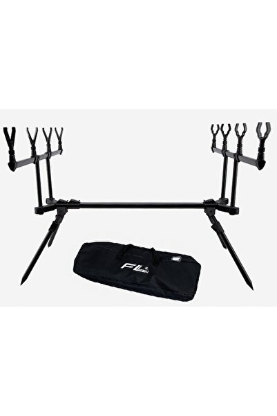 flamesan Suport lansete pescuit crap Rod Pod 4 lansete + Husă