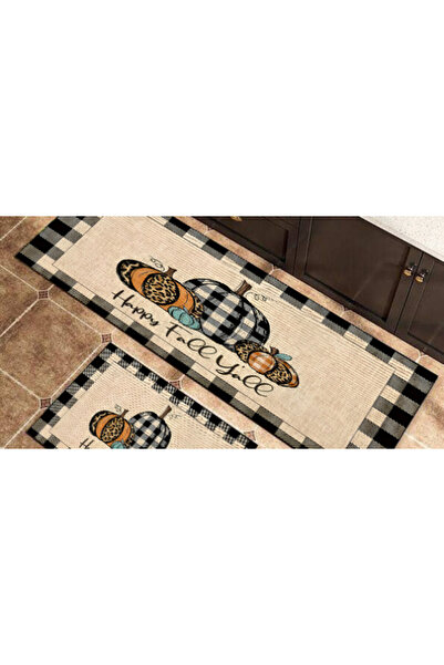 Homeone Σετ 2 αντιολισθητικών χαλάκια (150x60εκ. & 80x50εκ.) CRY50-17