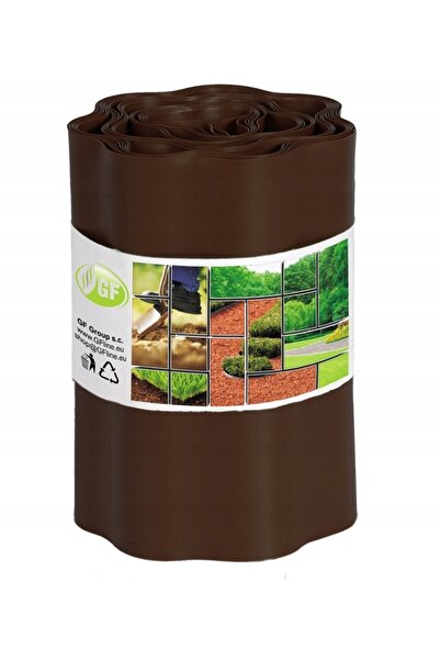 GF Garden Bordură ondulată tip palisadă pentru gazon/grădină, 25cm, maro, 27m...