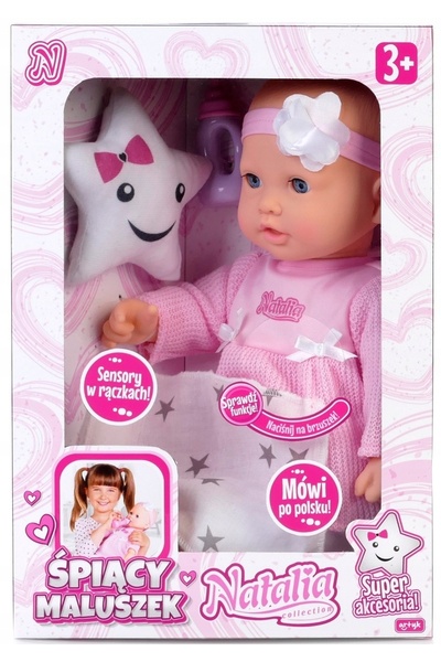 Artyk Păpușa Natalia Bobas Interactivă, Cântă și Vorbește, 38 cm, cu Accesori...