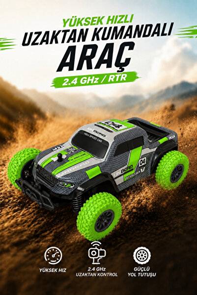 Toyaş 2.4 GHz Uzaktan Kumandalı Off Road Arazi Aracı Yüksek Hızlı Şarjlı Drif...