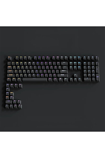 choice2 Black Gradient Backlit RGB Keycap OEM Profile PBT Double Shot Keycaps...