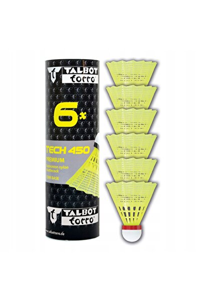 Talbot torro Fluturași de badminton din nailon, galbeni, durabili, rapidi, 6 ...