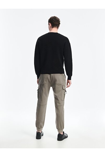 NO BRAND Pantaloni Gri Închis Clasici Joggeri Cargo Bumbac Reserve S