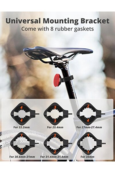 NO BRAND Reflector roșu spate pentru bicicletă, cu spațiu de depozitare pentr...