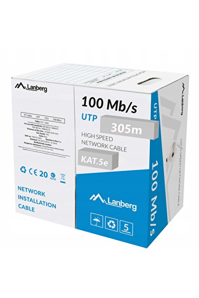 Lanberg Cablu de rețea UTP Twisted Pair CAT5 CCA 305m