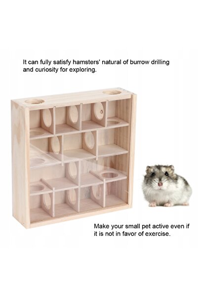 NO BRAND Tunel labirint din lemn pentru hamsteri, puzzle labirint, activitate...