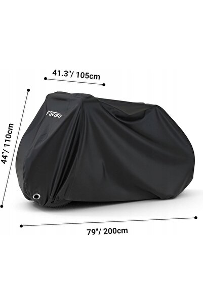 NO BRAND Husă pentru 2-3 biciclete 200x105x110 cm 210D impermeabilă neagră