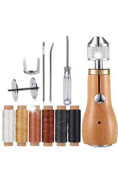 NO BRAND Sulă automată de cusut pentru cusut manual piele, 12 bucăți - Ace și...