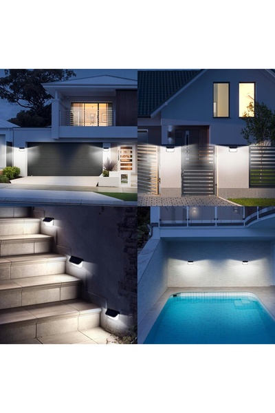 NO BRAND Lampă solară de grădină cu senzor de mișcare 6500k 300 °   LED-uri 4...