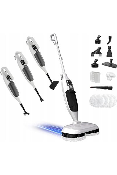 NO BRAND Mop cu aburi multifuncțional 2 capete 4 lavete 3 trepte de reglare 1...
