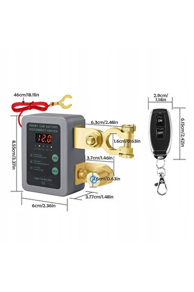NO BRAND Întrerupător de deconectare a bateriei 12V 240A, întrerupător automa...