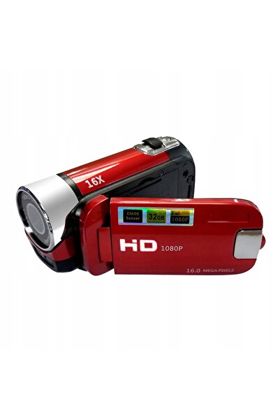 NO BRAND Cameră video digitală HD roșie 16x