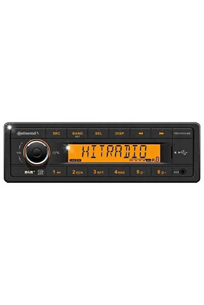 NO BRAND Continental Trd7411U-Or Radio auto Mp3 USB Aux Antenă retro Dab+