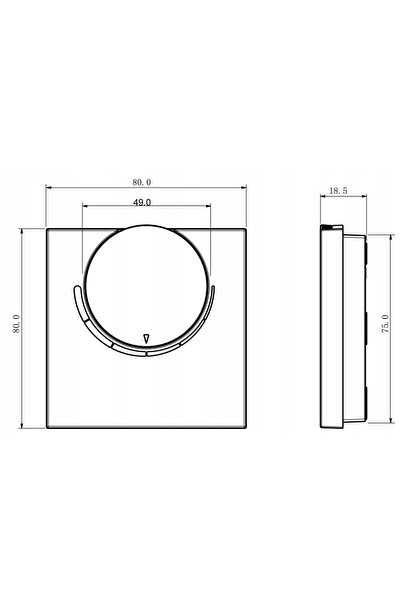 NO BRAND Variator de intensitate montat la suprafață, 230 V AC, alb