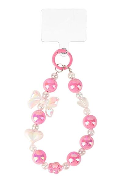 Generic Cute Y2K Beaded Phone Charm Strap, Detachable Pearl Wrist Lanyard wit...