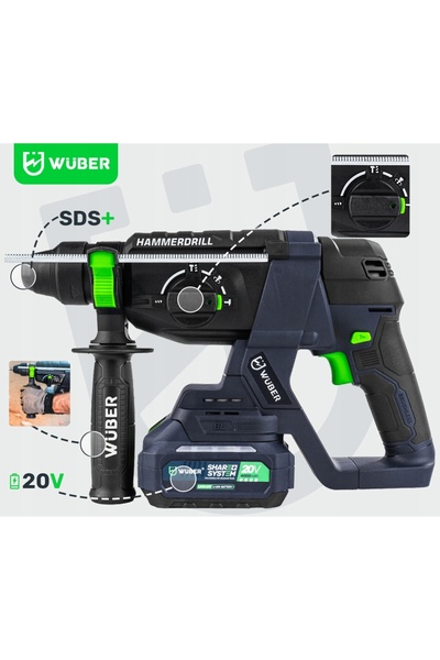 NO BRAND Wuber Sds Plus 1000 W Ciocan rotopercutor fără fir W04530
