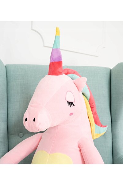 NO BRAND Jucărie de pluș Unicorn Felix, tip ursuleț, de îmbrățișat, 120cm, Roz