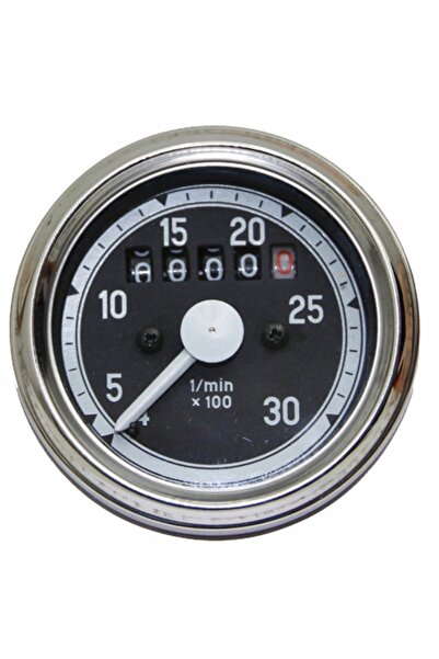 NO BRAND Turometru 400-3000 RPM + Contor de ore 60mm M18X1.5 Cromat pentru Tr...