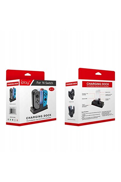 NO BRAND Stație de încărcare Iplay pentru 4 controlere Joy-Con Switch / 2 con...
