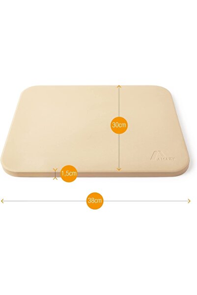 NO BRAND Piatră de copt, spatulă de lemn și tavă de copt fixă