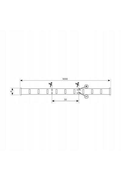 NO BRAND Bandă LED 12V 5m în silicon 30W Lățime 8mm