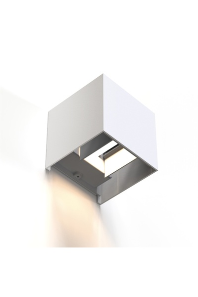 HAMAQ Aplică de perete LED Hama Wifi Smart RGBW IP44 de exterior Cub alb 176564