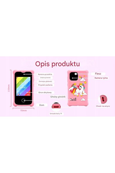 NO BRAND Telefon pentru copii Dinozaur Smartphone amuzant cu cameră și 44 de ...